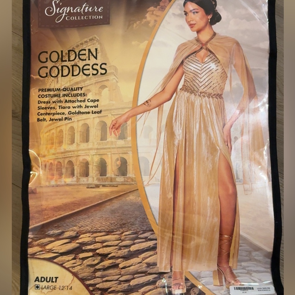 Golden Goddess Costume with Cape